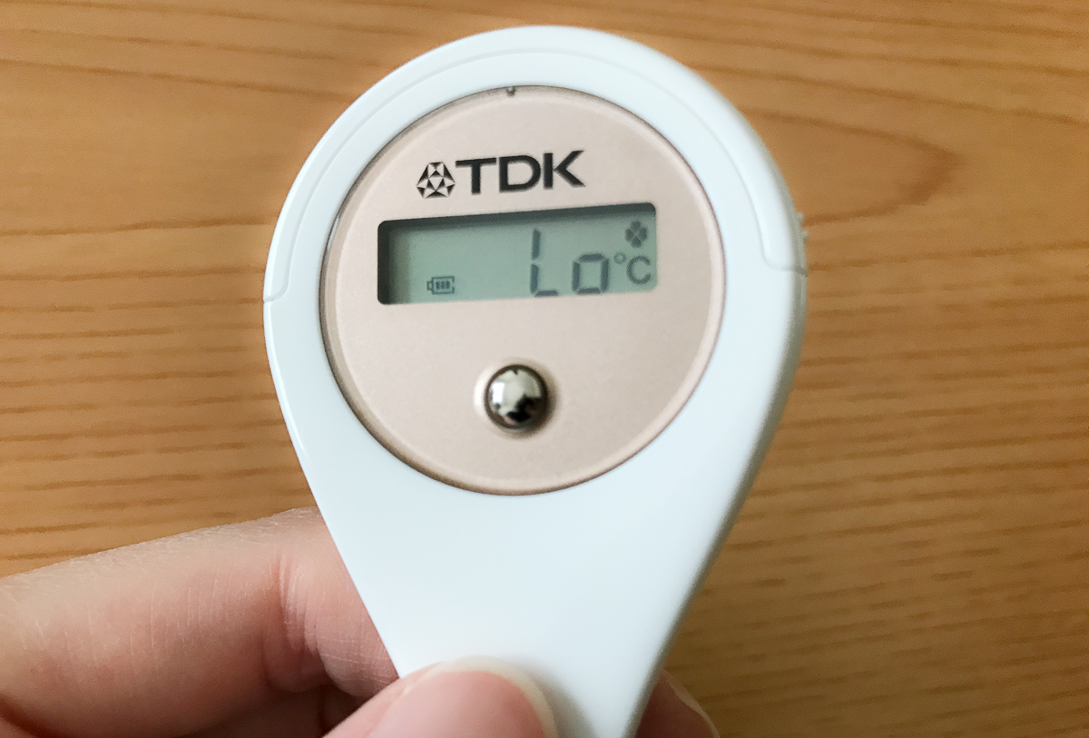TDK婦人用電子体温計のディスプレイ
